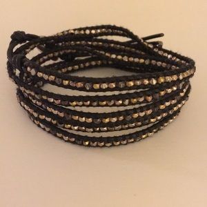 Chan Luu Wrap Bracelet {Black + Metallic}